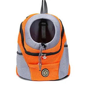 Portable Outdoor Pet Dog Carrier Travel Backpack - Front Bag Double Shoulder Mesh Backpack Head
