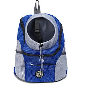 Portable Outdoor Pet Dog Carrier Travel Backpack - Front Bag Double Shoulder Mesh Backpack Head