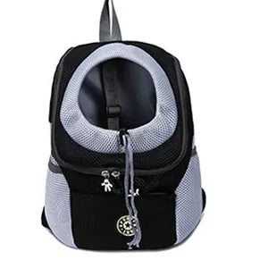 Portable Outdoor Pet Dog Carrier Travel Backpack - Front Bag Double Shoulder Mesh Backpack Head