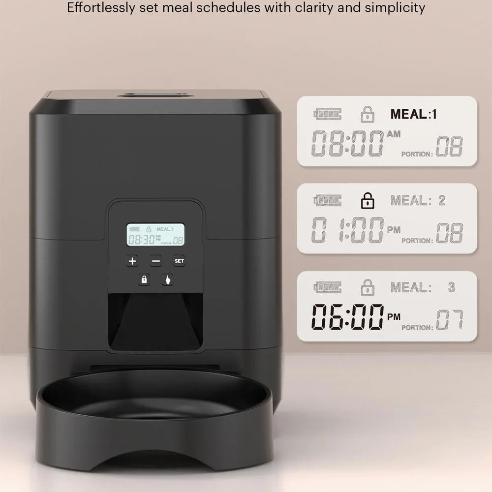 2L Smart Pet Feeder - Automatic Cat Feeder & Dog Slow Food Machine With Timed Quantitative Automatic Dispenser & Bowl