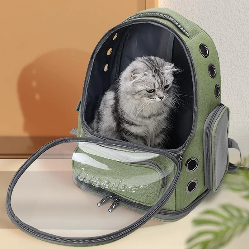Transparent Pet Cat Carrier Bag - Outdoor Travel Backpack for Cats & Small Dogs - Breathable Carrying Bag Pet Supplies