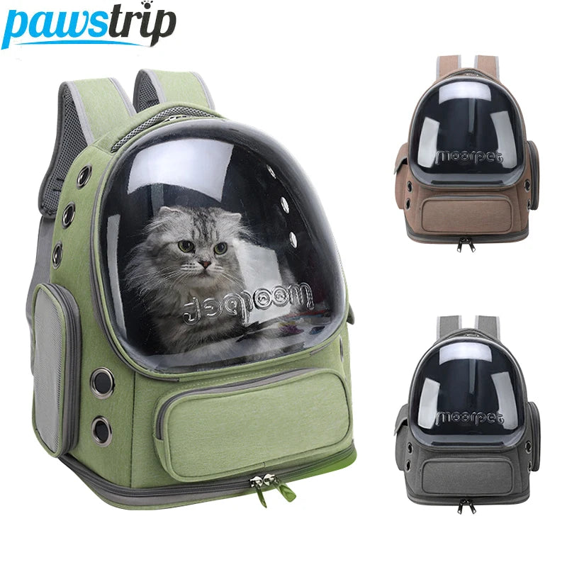Transparent Pet Cat Carrier Bag - Outdoor Travel Backpack for Cats & Small Dogs - Breathable Carrying Bag Pet Supplies