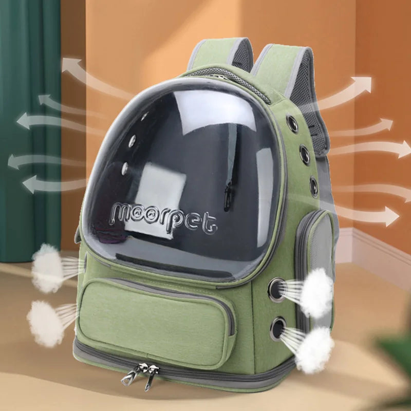 Transparent Pet Cat Carrier Bag - Outdoor Travel Backpack for Cats & Small Dogs - Breathable Carrying Bag Pet Supplies