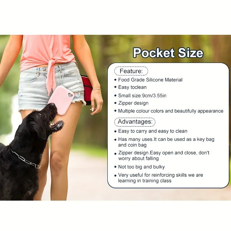 Premium Silicone Dog Treat Pouch - Perfect for Training & Walks