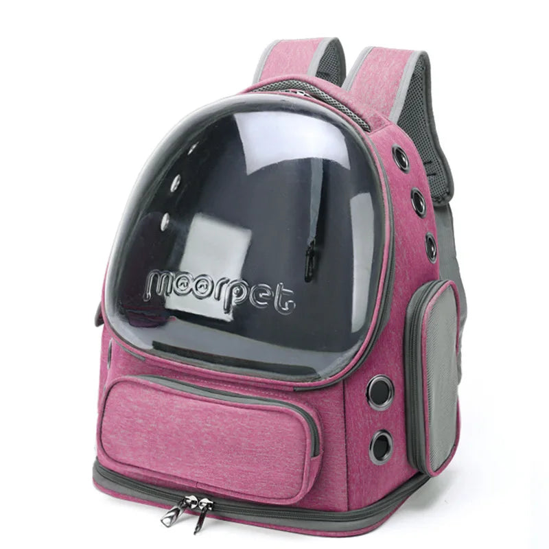 Transparent Pet Cat Carrier Bag - Outdoor Travel Backpack for Cats & Small Dogs - Breathable Carrying Bag Pet Supplies