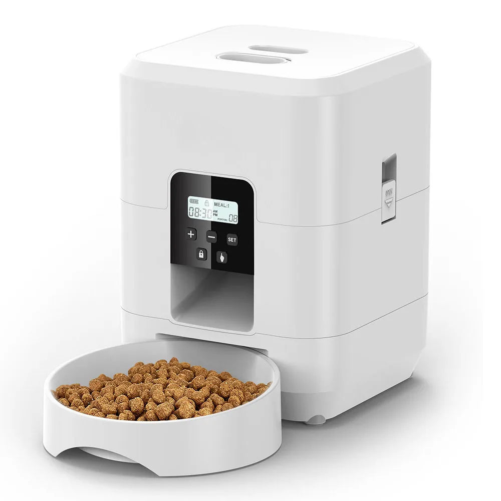 2L Smart Pet Feeder - Automatic Cat Feeder & Dog Slow Food Machine With Timed Quantitative Automatic Dispenser & Bowl