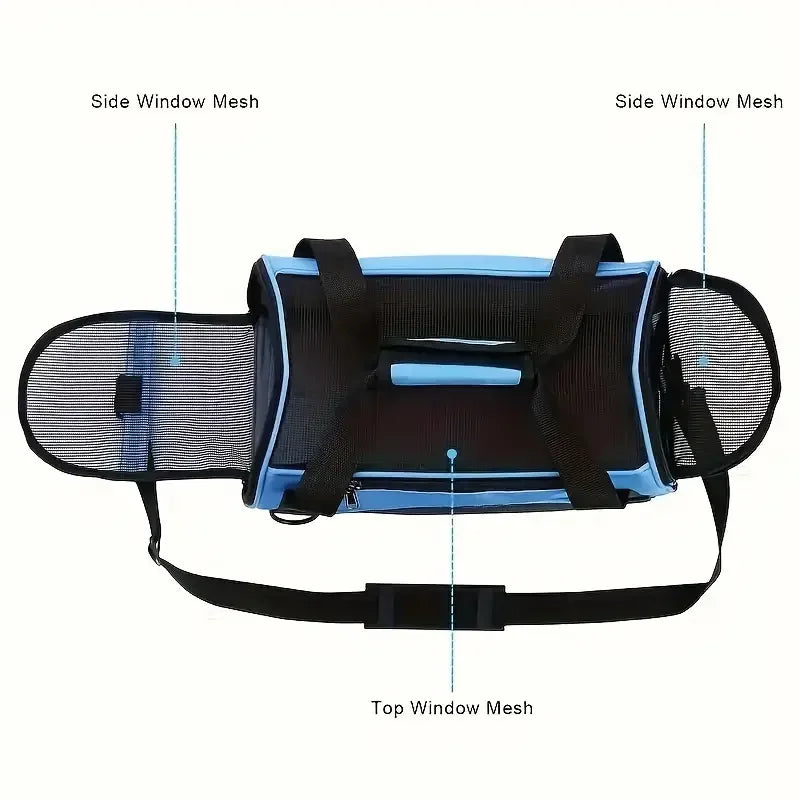 Portable Pet Carrier Bag - Breathable Mesh Travel Bags for Small Dogs, Cats & Puppies