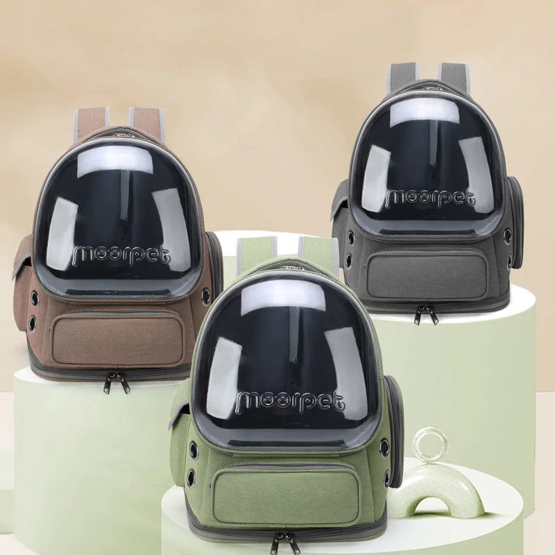 Transparent Pet Cat Carrier Bag - Outdoor Travel Backpack for Cats & Small Dogs - Breathable Carrying Bag Pet Supplies