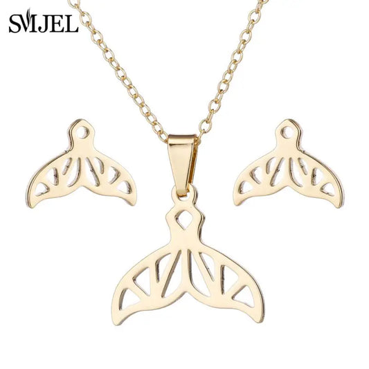 Whale Tail Jewelry Set