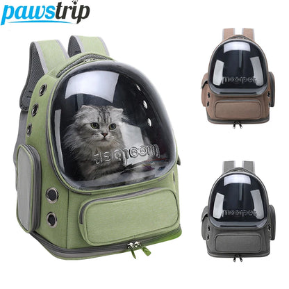 Transparent Pet Cat Carrier Bag - Outdoor Travel Backpack for Cats & Small Dogs - Breathable Carrying Bag Pet Supplies