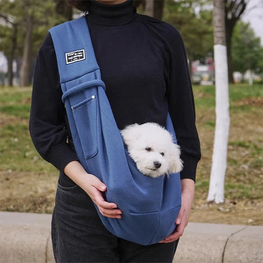 Comfortable Pet Crossbody Shoulder Bag - Outdoor Travel Portable Sling Carrier Bag for Small Dogs & Cats