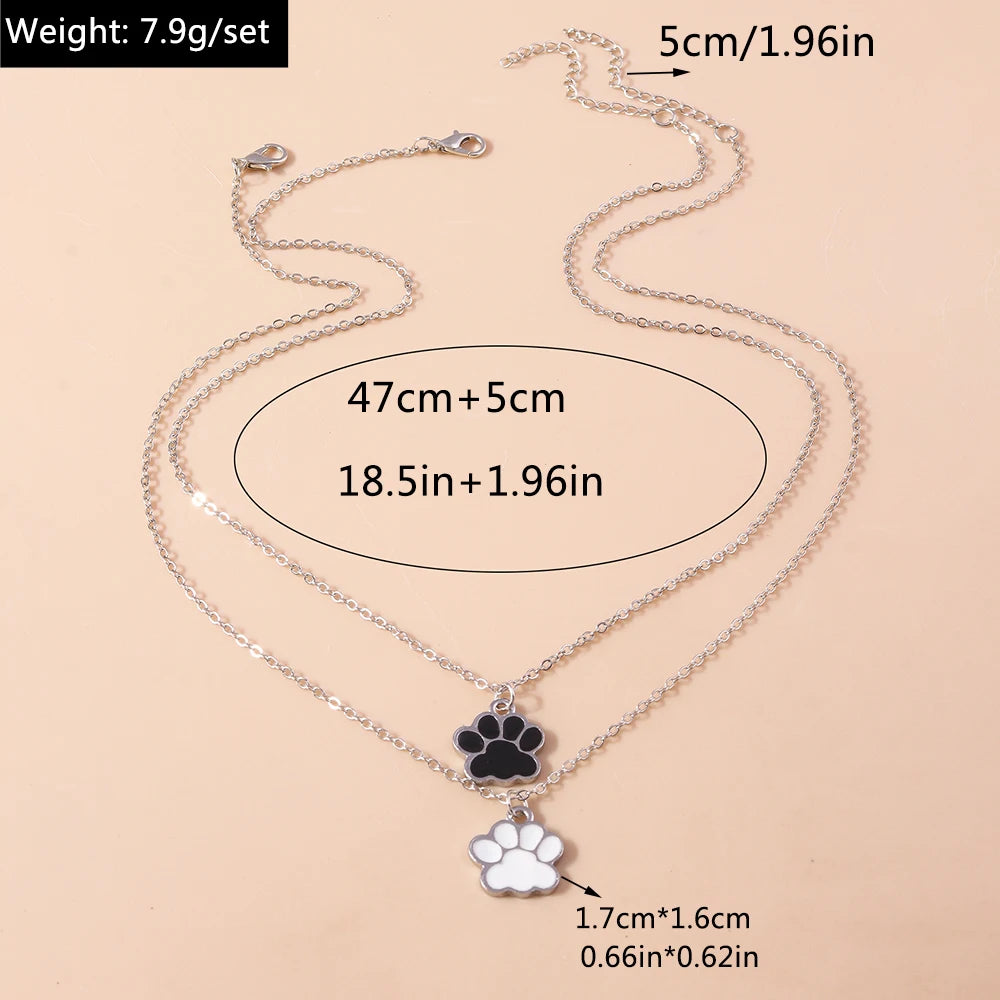 Kuro & Shiro Paw Necklace
