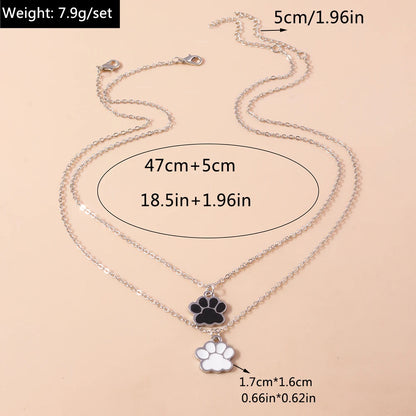 Kuro & Shiro Paw Necklace