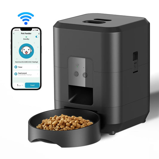 2L Smart Pet Feeder - Automatic Cat Feeder & Dog Slow Food Machine With Timed Quantitative Automatic Dispenser & Bowl